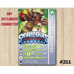 Skylanders Trap Team Game Card Invitation | TreeRex