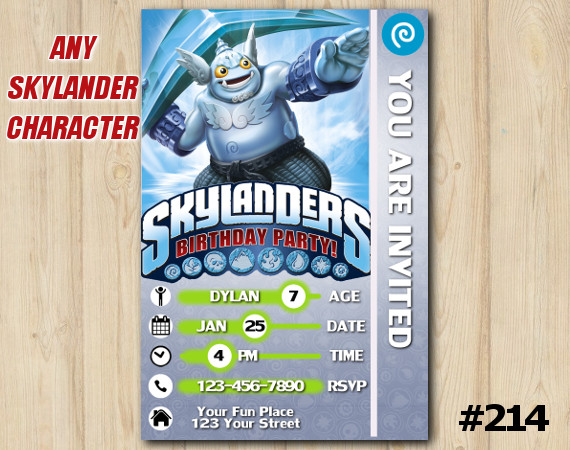 Skylanders Gusto Game Card Invitation | Gusto | Personalized Digital Card