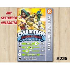 Skylanders Trap Team Game Card Invitation | TreadHead, Jawbreaker, Choopper, Gearshift