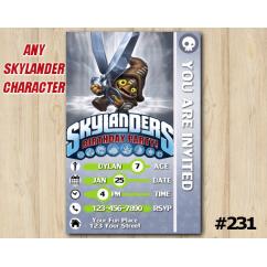 Skylanders Trap Team Game Card Invitation | ShotCut