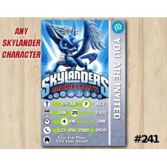 Skylanders Trap Team Game Card Invitation | Whirlwind