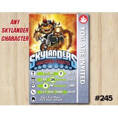 Skylanders Trap Team Game Card Invitation | HogWildFryno