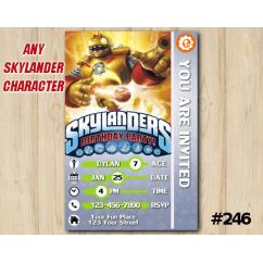 Skylanders Trap Team Game Card Invitation | Bouncer