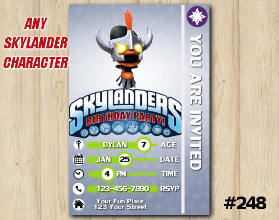 Skylanders Trap Team Game Card Invitation | RageMage | Personalized Digital Card