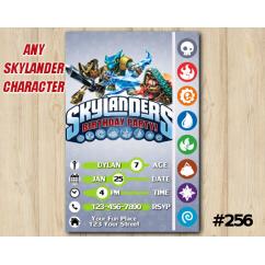 Skylanders Game Card Invitation | KryptKing, SnapShot, TreadHead 