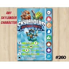 Skylanders Trap Team Game Card Invitation | Wallop, FoodFight, WashBuckler