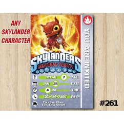 Skylanders Trap Team Game Card Invitation | HotDog
