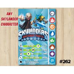 Skylanders Trap Team Game Card Invitation | Kaos, Snapshot