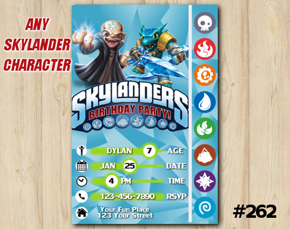 Skylanders Trap Team Game Card Invitation | Kaos, Snapshot | Personalized Digital Card