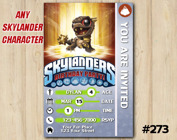 Skylanders Bob Mini Game Card Invitation | BobMini | Personalized Digital Card