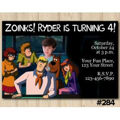 Scooby Doo Invitation with Photo