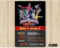 Power Ranger SPD Invitation