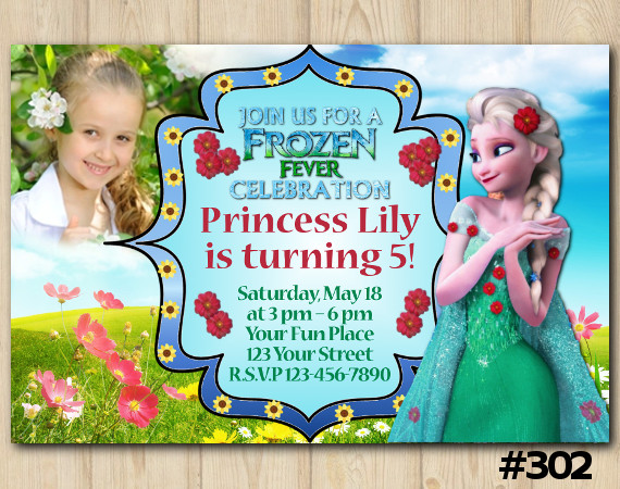 Frozen Fever Invitation with Photo | Personalized Digital Card