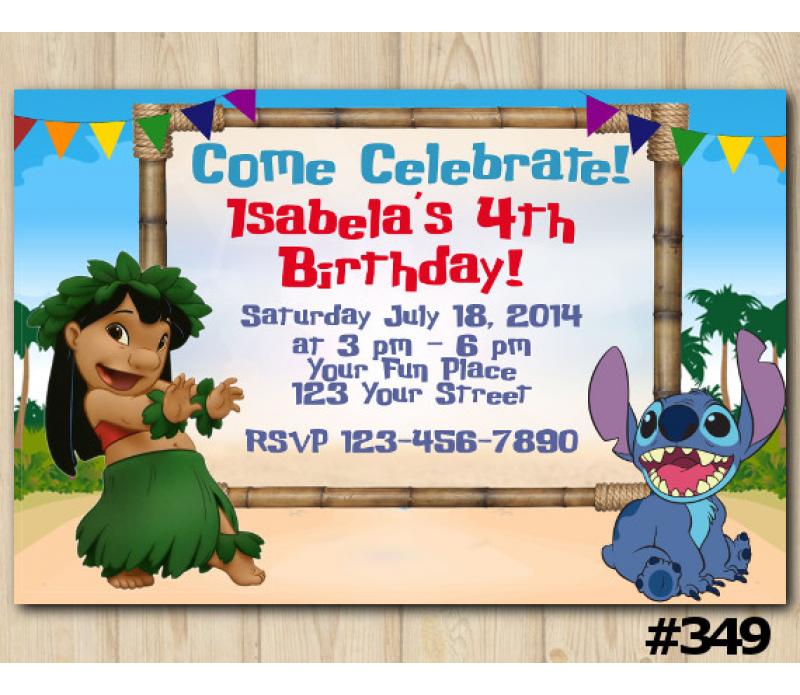 Lilo and stitch birthday party Template