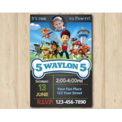 Paw Patrol Invitation with Photo