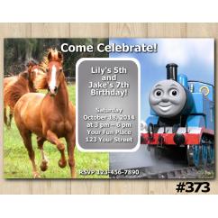 Twin Horse and Thomas and Friends Invitation