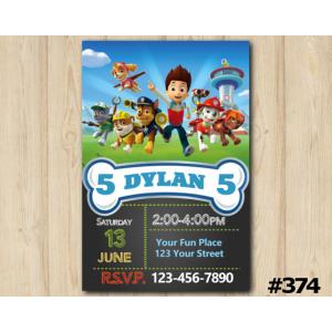 Paw Patrol Invitation