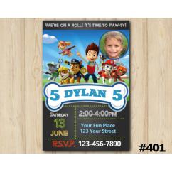 Paw Patrol Invitation with Photo