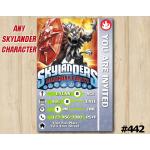 Skylanders Darkwildfire Game Card Invitation | DarkWildfire | Personalized Digital Card