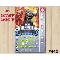 Skylanders Darkwildfire Game Card Invitation | DarkWildfire