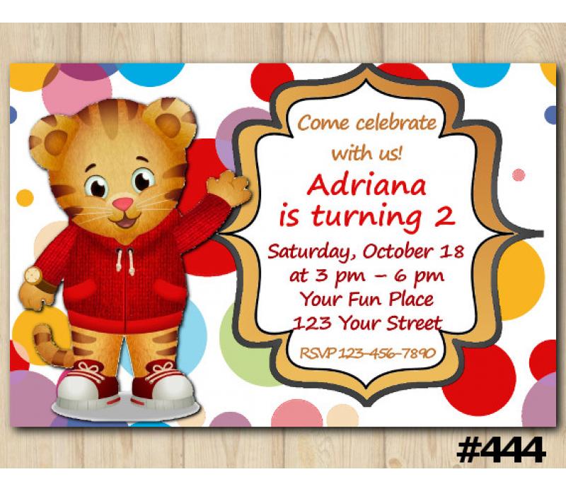 Daniel Tiger Birthday Invitation Template