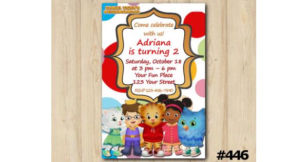 Daniel Tiger Birthday Invitation, Daniel Tiger Invitation Template