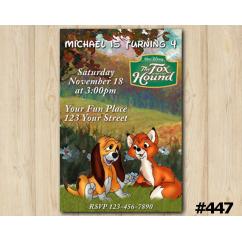 Disneys the Fox and the Hound Invitation