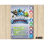 Skylanders Game Card Invitation | KryptKing, SnapShot, FoodFight | Personalized Digital Card