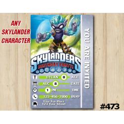 Skylanders Game Card Invitation | FreezeBomb