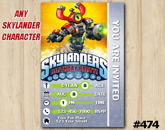 Skylanders Game Card Invitation | MagnaStone | Personalized Digital Card
