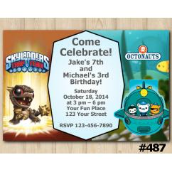 Twin Skylanders and Octonauts Invitation | BobMini