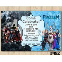 Twin Avengers and Frozen Invitation