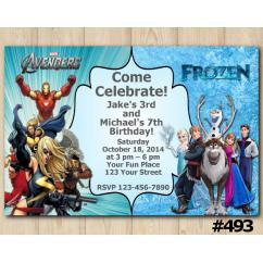 Twin Avengers and Frozen Invitation