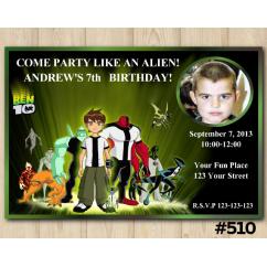 Ben10 Invitation with Photo