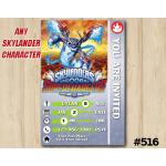 Skylanders Superchargers Game Card Invitation | Spitfire | Personalized Digital Card
