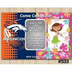 Twin Denver Broncos and Hawaiian Invitation