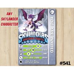 Skylanders Cynder Game Card Invitation | Cynder