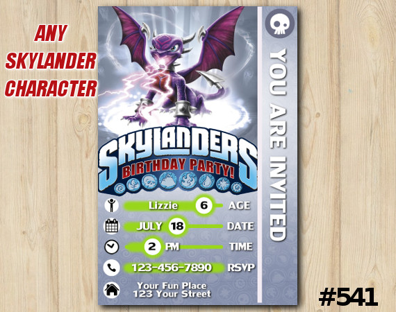 Skylanders Cynder Game Card Invitation | Cynder | Personalized Digital Card