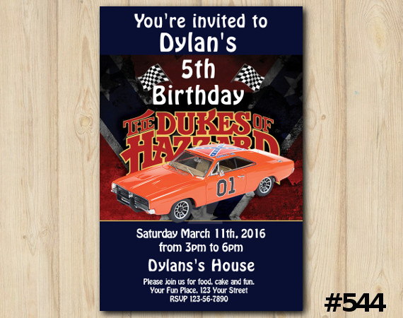 Dukes of Hazzard Invitation | Personalized Digital Card