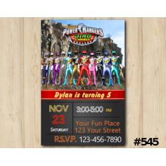Power Ranger Invitation