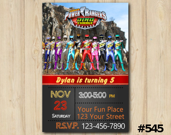 Power Ranger Invitation | Personalized Digital Card