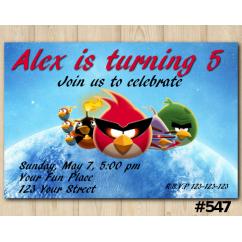 Angry Birds Birthday Invitation
