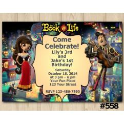 Twin Book of Life Invitation | Maria Posada and Manolo