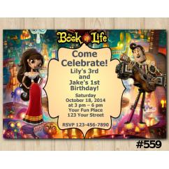 Twin Book of Life Invitation | Maria Posada and Manolo