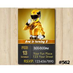 Power Ranger Invitation