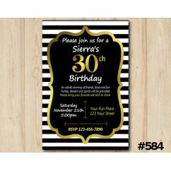 Adult Stripe Invitation