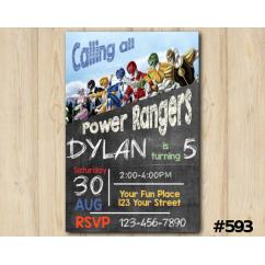 Power Rangers Invitation