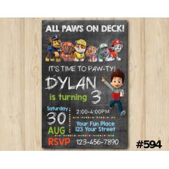 Paw Patrol Invitation