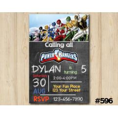Power Rangers Invitation