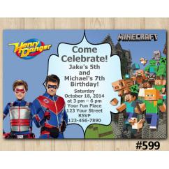 Twin Henry Danger and Minecraft Invitation